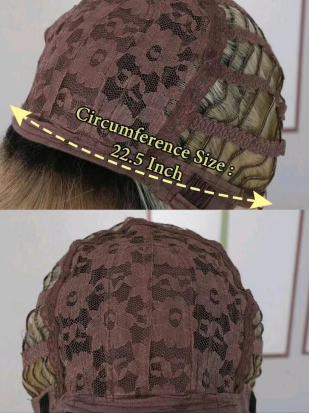 Synthetic Wavy Wig, Non-Toxic Wig With Wave Head, With Bangs