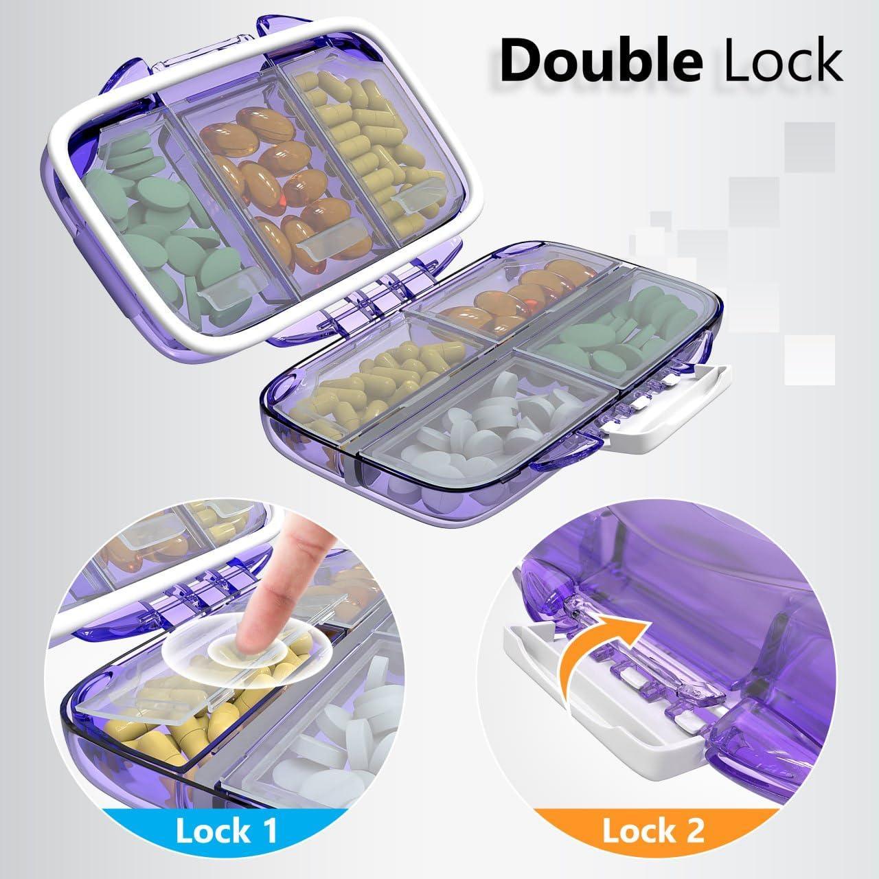 Travel Pill Organizer   Moisture Proof Pill Holder Daily Medicine