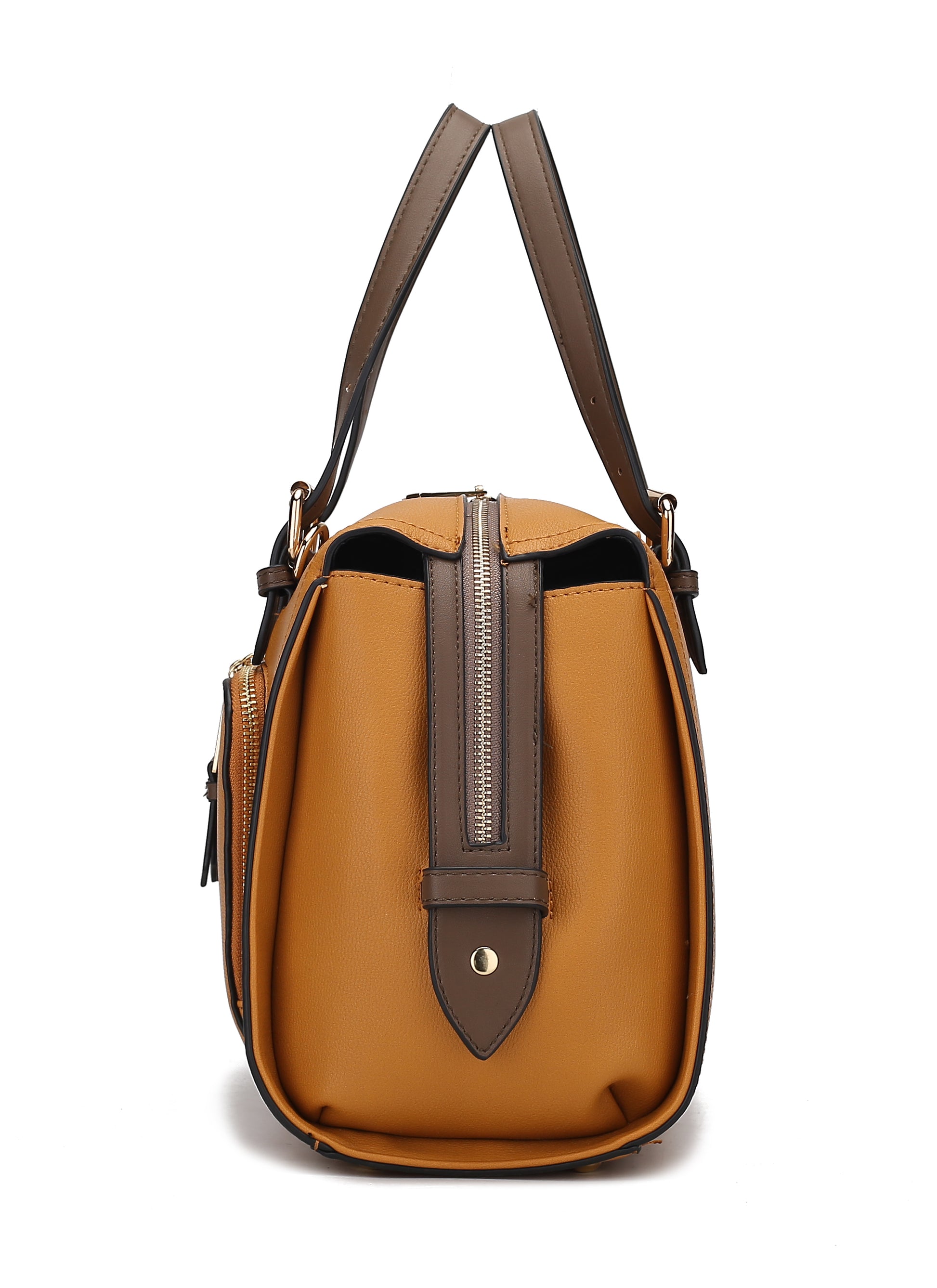 Elise Vegan Leather Color-block Women Satchel Bag