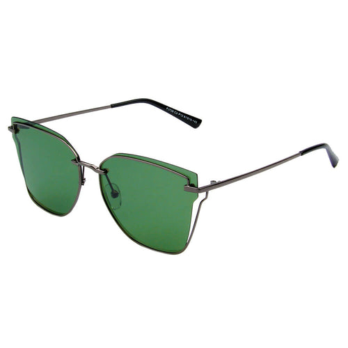 MURCIA | Women Fashion Block Cat Eye Flat Lens Wire Art Polarized Sung