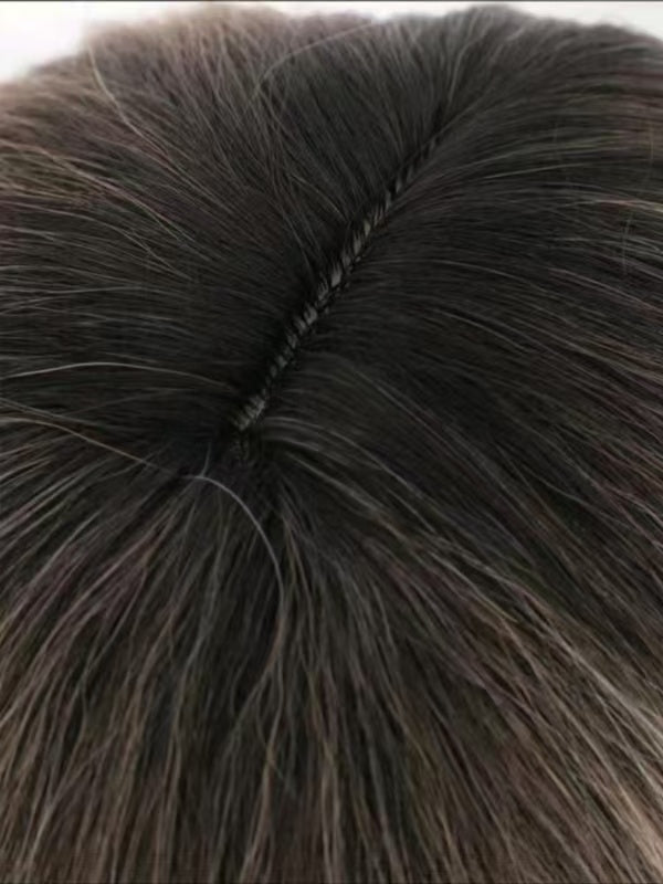 Synthetic Wavy Wig, Non-Toxic Wig With Wave Head, With Bangs